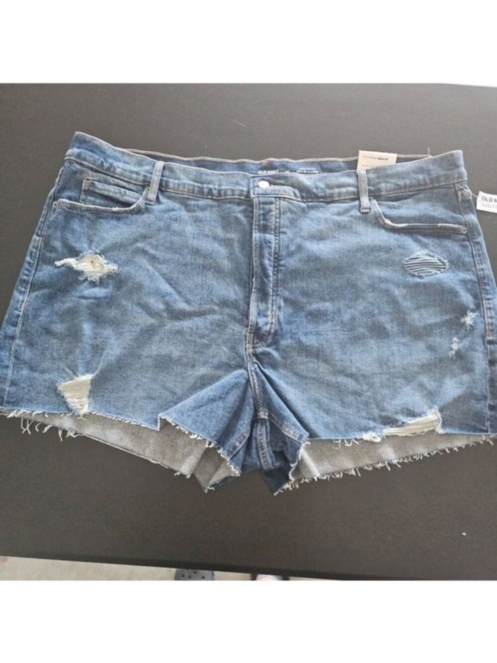 Old Navy High Rise Secret Smooth Pockets Straight Plus Size Button Fly shorts